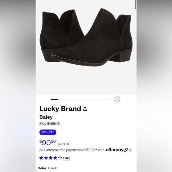 Lucky Brand Baley Black Booties Women’s Size 9.5 - Picture 9 of 10